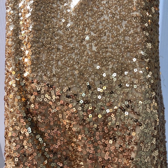 Size 8 Sara Jane gold sequin sparkle dress - Picture 5 of 6